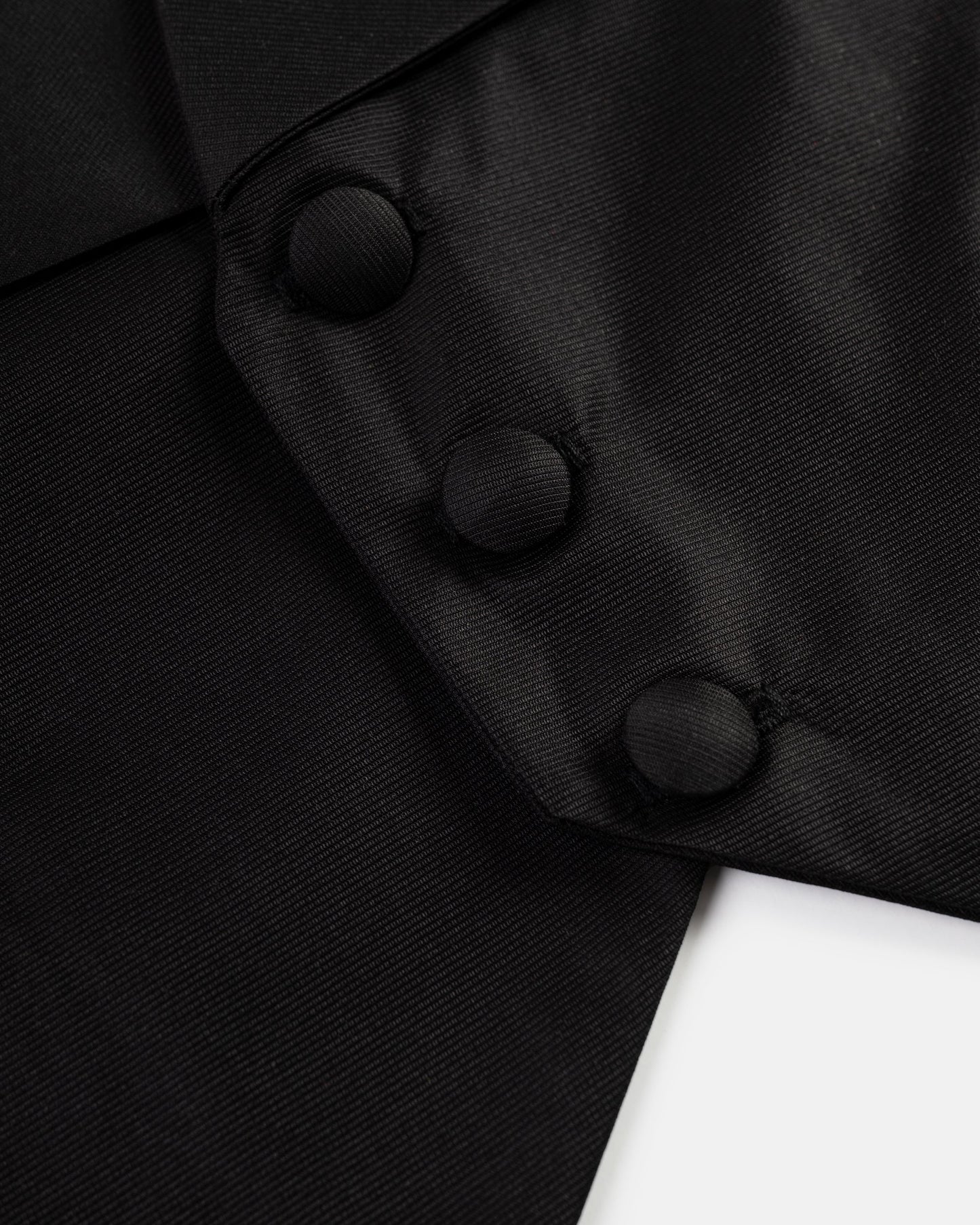 Made-in-USA Black Grosgrain Formal Vest