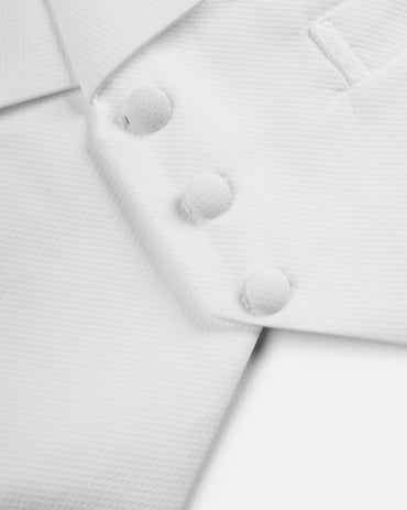 Made-in-USA White Pique Formal Vest