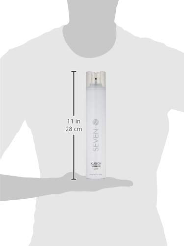 SEVEN Cubica Working Hairspray for Women, Heat Protectant Spray for Fine Hair, Flexible Hold, Anti-Frizz, Lightweight Heat Protection Spray for Hair Styling, Aloe Vera & Green Tea, Made in USA, 11.2oz