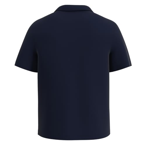 Mens Hawaiian Shirt Short Sleeve - Cuban Collar - Made in USA - Navy Atomic