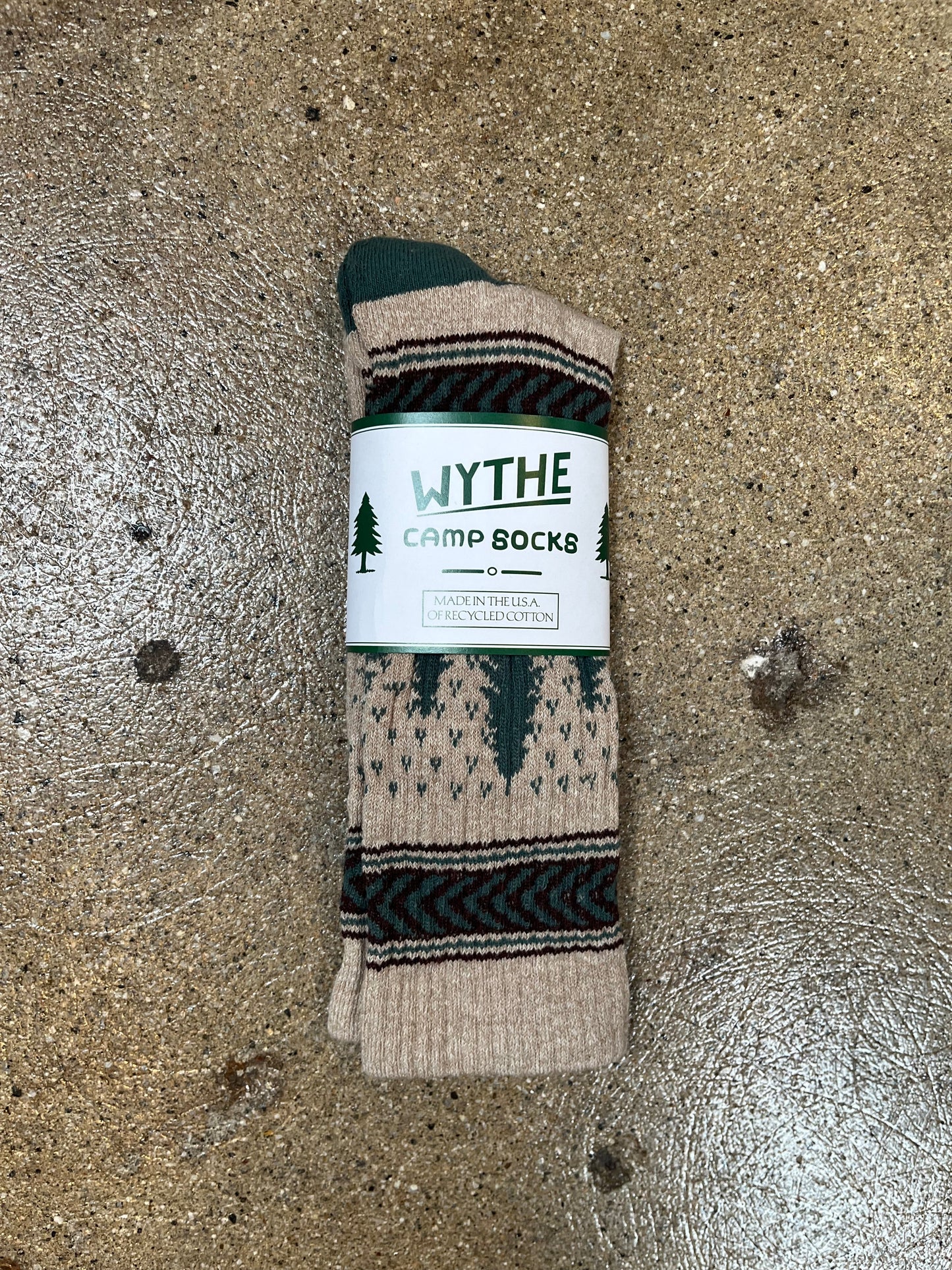Evergreen Pines Recycled Cotton Camp Socks