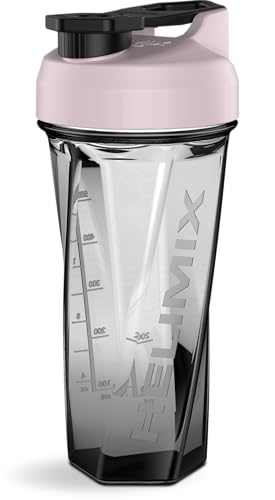 HELIMIX 2.0 Vortex Blender Shaker Bottle Holds upto 28oz | No Blending Ball or Whisk | USA Made | Portable Pre Workout Whey Protein Drink Shaker Cup | Mixes Cocktails Smoothies Shakes | Top Rack Safe