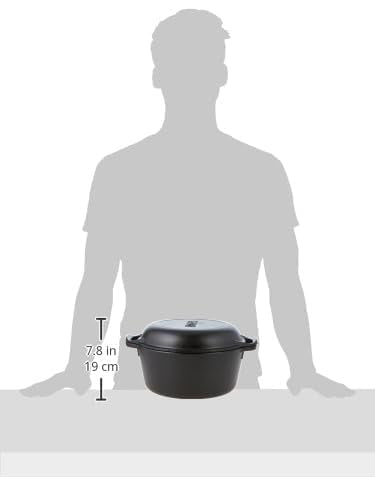 Lodge 5 Quart Cast Iron Double Dutch Oven – Pre-Seasoned – Lid Converts to 10.25" Skillet – PFAS-Free – Made in USA – Dual Handles – Oven, Grill, Campfire & Stovetop Safe – Durable & Non-Toxic