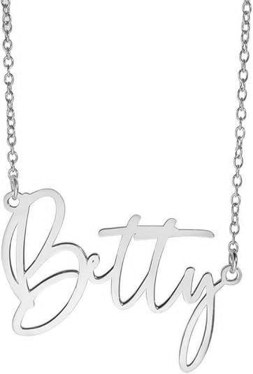 PicturesOnGold.com Custom Name Necklace For Women Personalized Name Necklace in Sterling Silver or Gold Name Necklace Personalized with any Name or Word