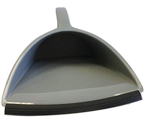 HandyPan Heavy Duty Dustpan, Gray- Large Dust Pan Made in the USA with Tight Seal Lip to Keep Dust, Dirt, Debris In-Great for Home, Shop, Garage Use-Stackable, Standing Dustpan for Wet or Dry Tasks