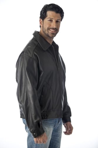 Reed Men's All American Bomber Leather Jacket Union Made in USA