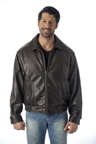 Reed Men's All American Bomber Leather Jacket Union Made in USA