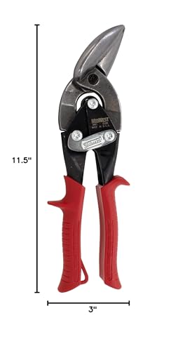 MIDWEST Aviation Snip - Left Cut Offset Tinner Shears, Made in the USA - MWT-6510L