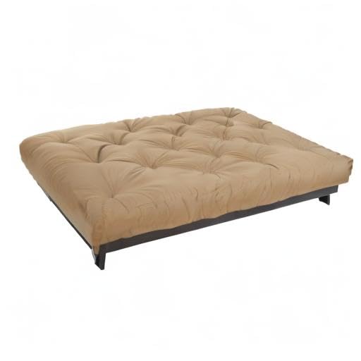 Mozaic Full Size 8-inch Cotton Twill Gel Memory Foam Futon Mattress, Khaki