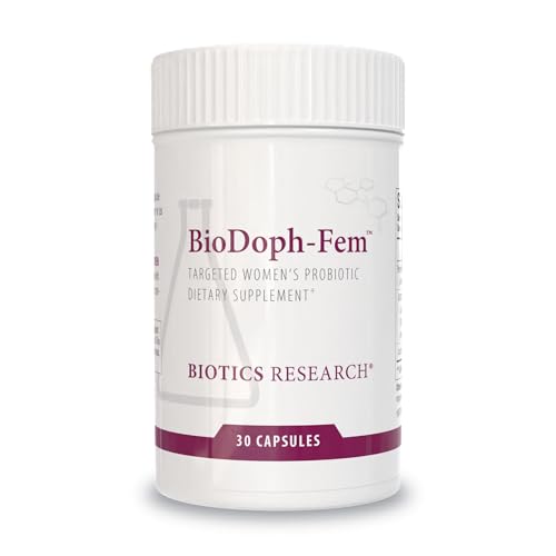 BioDoph-Fem™ Women’s Daily Probiotic for Vaginal and Gut Health, Highly Researched Proprietary Strains, Astarte™, CLEPIUS™, Shelf-Stable, 30 Capsules