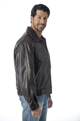 Reed Men's All American Bomber Leather Jacket Union Made in USA