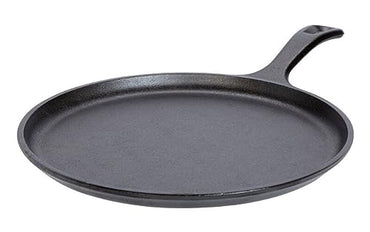Lodge L9OG3 Cast Iron Round Griddle, Pre-Seasoned, 10.5-inch - Made in USA, Compatible with Stovetop, Oven, Grill & Campfire