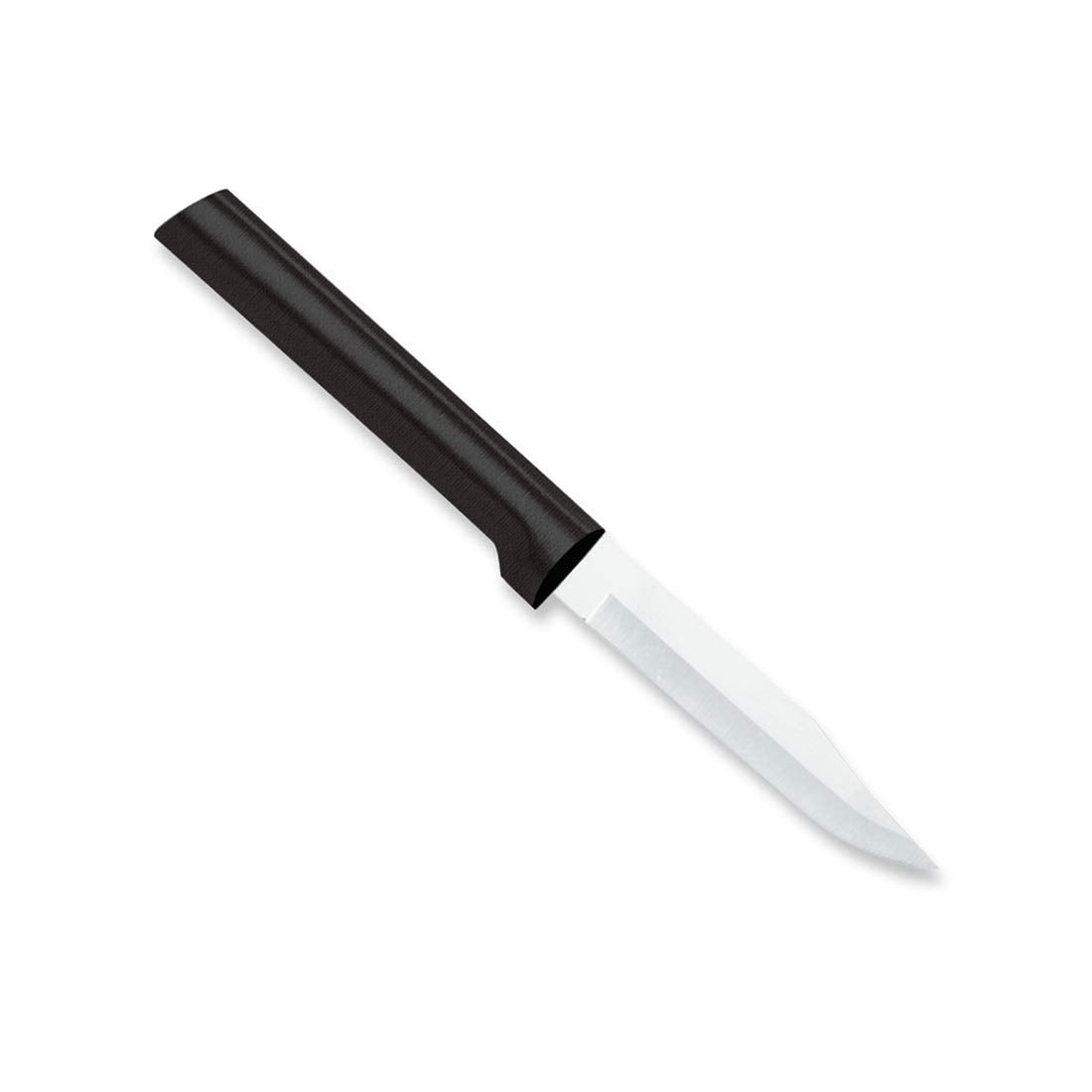 RADA Cutlery Regular Paring Knife (W201), 3.25" Stainless Steel Hollow Ground Blade, Made in USA, Made in USA, Black Handle