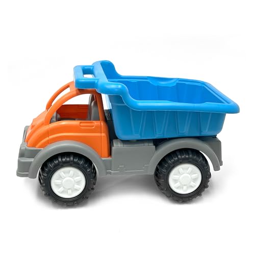 American Plastic Toys Kids Gigantic Dump Truck, Made In USA, Tilting Dump Bed, Knobby Wheels, & Metal Axles Fit for Indoors & Outdoors, Haul Sand, Dirt, or Toys, for Ages 2 and Up (Color May Vary)