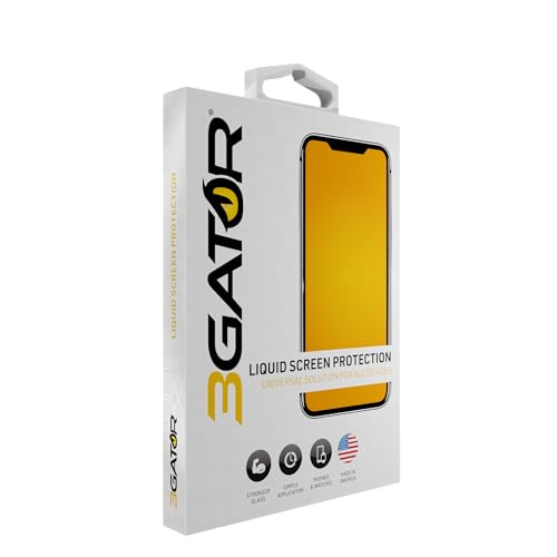 3GATOR Liquid Glass Wipe On Extreme Glass Protection | Scratch & Shatter Protection | Universal Glass Screen Protector for Phones, and Smart Watches | Made in USA