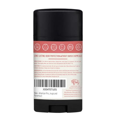 American Provenance Aluminum Free Natural Deodorant - Coriander and Tangerine - 24 Hour Odor Protection - Cruelty Free - Made in the USA (1 pack) (Pinups and Paramour)