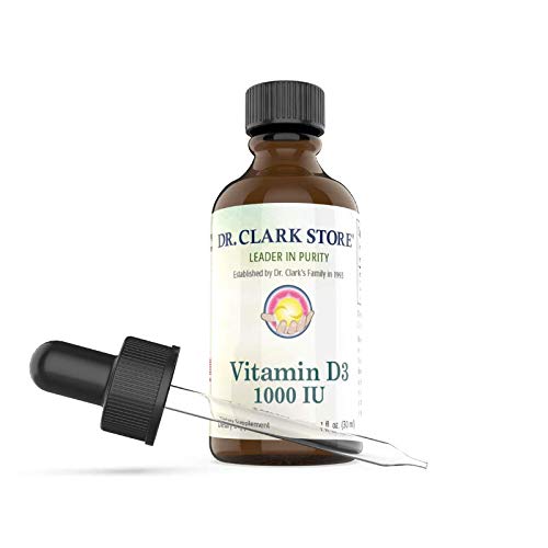 Dr. Clark Liquid Vitamin D Supplement – 1000 IU, 1 Fl Oz, Supports Immune System & Bone Health