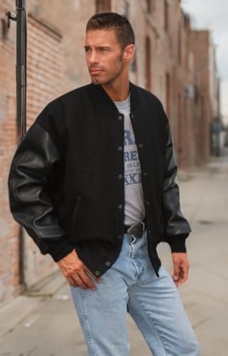 REED Men's Varsity Leather/Wool Jacket