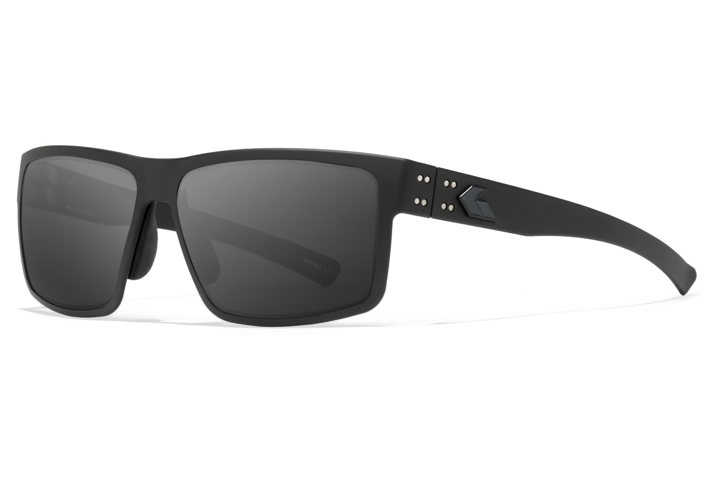 Gatorz Rig Non-Polarized Hand Crafted Aluminum Sunglasses - Made in the USA (Black with Black Logo/Smoke Non-Polarized)