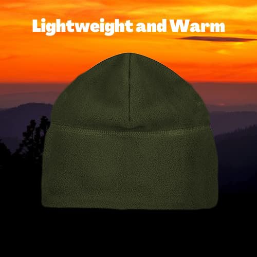 M MCGUIRE GEAR GI Polartec 100 Fleece Watch Cap Beanie, Lightweight Fitted Cap, Tactical Gear & Warm Winter Hat Made in USA (Olive Drab)