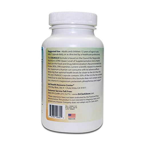 Dr Clark Store CRaNiULS (Multi Vitamin & Mineral), 520 mg 150 Gelatin Capsules