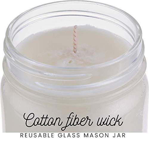 Nika's Home Vanilla Bean Soy Candle - 12oz Mason Jar - Non-Toxic - Hand Poured in The USA, Long Burning 50-60 Hours Highly Scented All Natural, Clean Burning