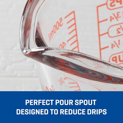 Anchor Hocking Glass Measuring Cups, 4 Piece Set (5 Ounce, 1 Cup, 2 Cup, 4 Cup liquid measuring cups)