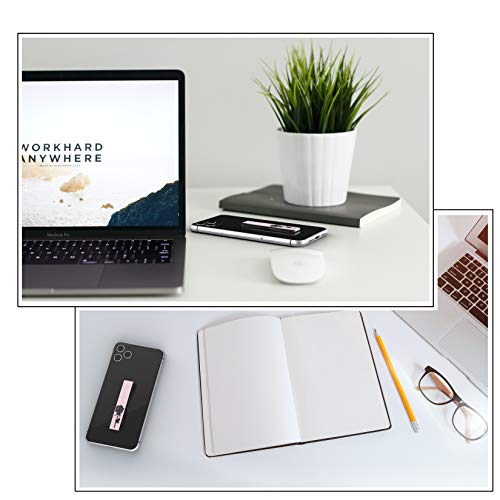 LOVEHANDLE Universal Phone Grip for Smartphones & Mini Tablets - Phone Holder for Hand - Wireless Charging Compatible - Made in The USA - Black Rose