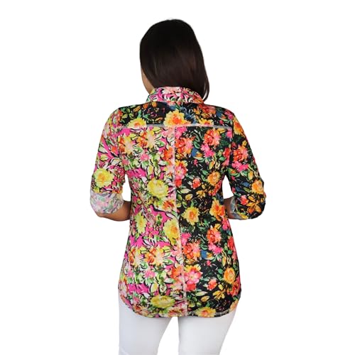 SNO SKINS Fall/Winter Collection Designer Print Crinkle Button-Down Shirt (Comb)