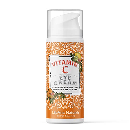 LilyAna Naturals New Formula Eye Cream for Dark Circles, Puffiness, Wrinkles and Bags - Anti-Aging and Hydrating - For Sensitive Skin - 1 oz - Made in USA