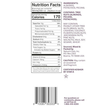 Natures Eats Nuts For Raw, 8 Oz (Pack of 1)