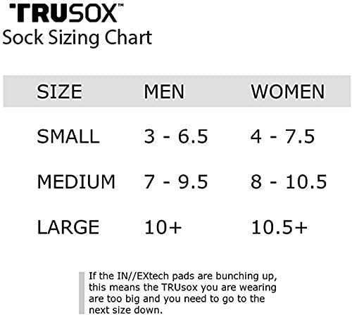 Trusox 3.0 Cushioned Grip Socks, Made in the USA, Non Slip Grippy Soccer Crew Socks for Men & Women with Grip Inside and Out for Football and Soccer, Black, Medium