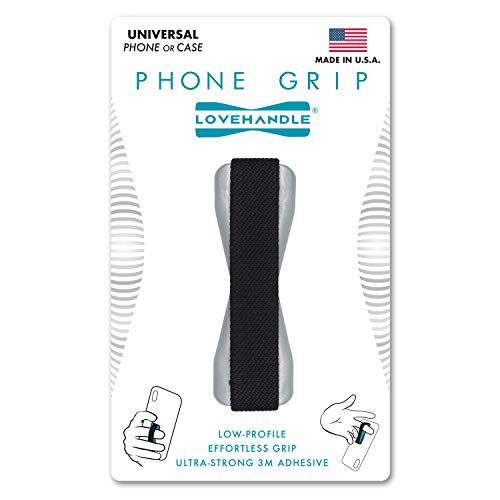LOVEHANDLE Universal Phone Grip for Smartphones & Mini Tablets - Phone Holder for Hand - Wireless Charging Compatible - Made in The USA