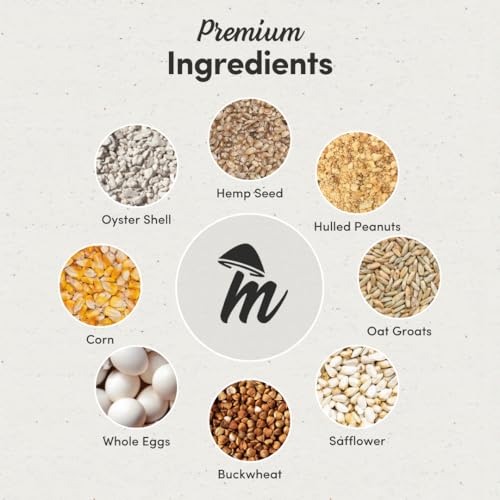Mycelium Organic Macaw & Cockatoo Plus Bird Food (5 LBS) | High-Protein Bird Seed for Large Birds | Vitamin-Enriched Daily Nutrition | Skin & Feather Support | Non-GMO & USA Made
