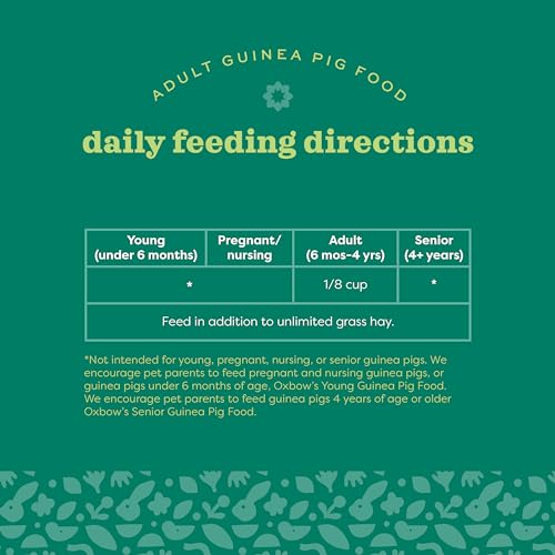 Oxbow Essentials Adult Guinea Pig Food - All Natural Adult Guinea Pig Pellets- No Artificial Ingredients- Veterinarian Recommended- All Natural Vitamins & Minerals- Made in the USA - 25 lb.