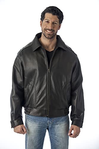 Reed Men's All American Bomber Leather Jacket Union Made in USA
