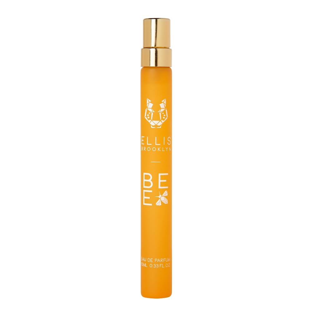 Ellis Brooklyn BEE Eau de Parfum, Travel Spray, Honey Vanilla Perfume for Women, Warm, Spicy Scent with Sandalwood, Cocoa, & Dark Rum – Gourmand Fragrance, Paraben & Phthalate Free, 10ml / 0.33 Fl Oz