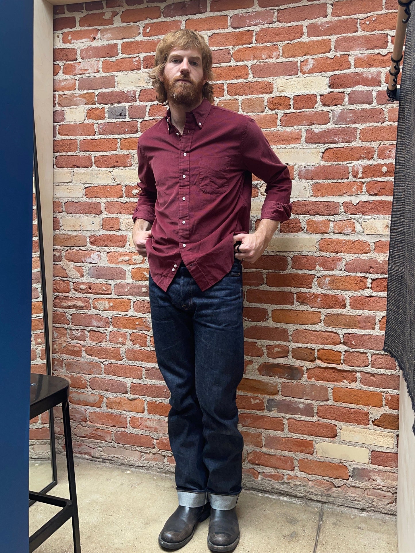 Burgundy Thin Wale Corduroy