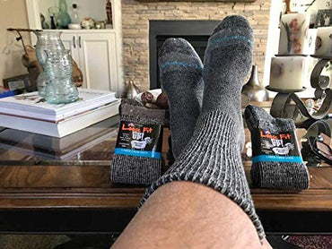 Loose Fit Stays Up Marled Merino Wool Men's and Women's Sock 2 Pack