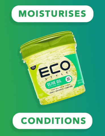 Eco Style Gel Olive Oil Styling - Adds Shine and Tames Split Ends - Delivers Moisture to Scalp - Nourishes And Repairs - Provides Weightless and Superior Hold - Ideal for all Hair - 8 oz