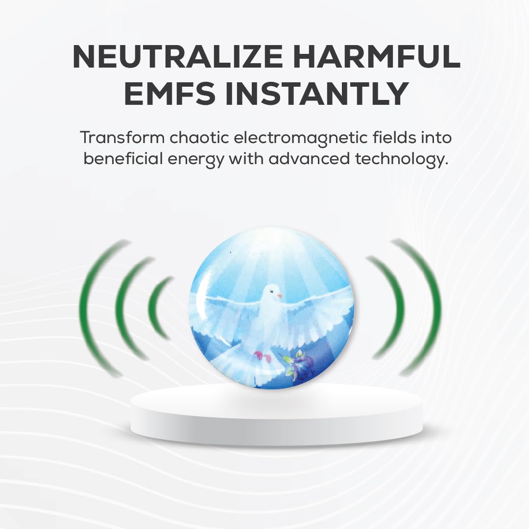 Pack of 6 EMF Stickers for Cell Phone- 5G Ready Harmonizer Stickers Proudly Made in USA for Cell Phones, Laptops or Tablets- EMF mega Shield for All Electronic Devices