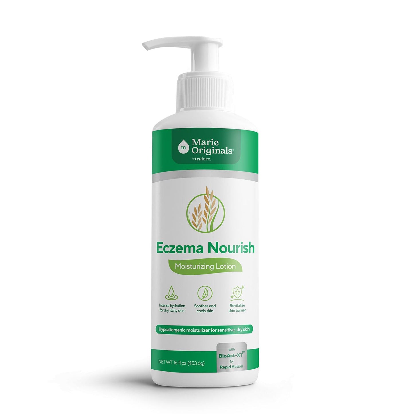 Marie Originals Eczema Nourish Moisturizing Lotion for Dry, Itchy, Sensitive Skin Relief– Hypoallergenic Formula with Colloidal Oatmeal & Natural Botanicals | Eczema Cream for Kids & Adults | 16 Fl Oz