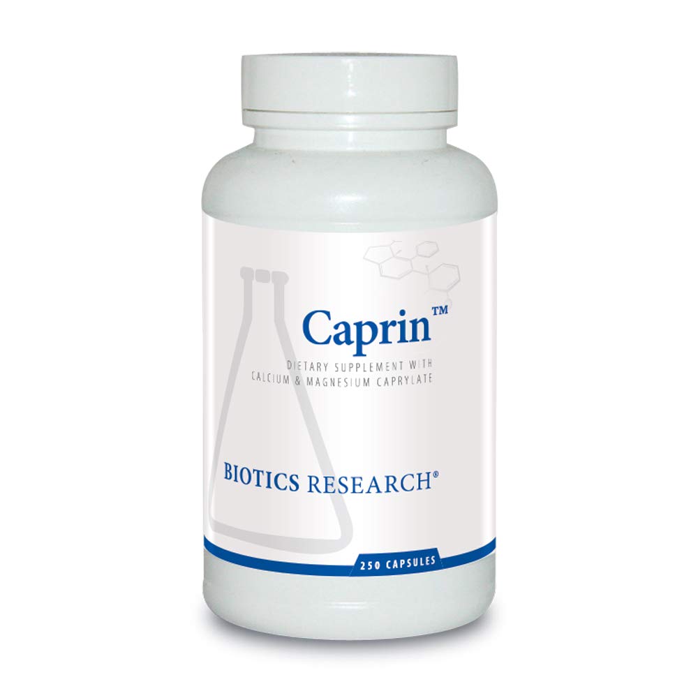 Biotics Research Caprin Caprylic Acid 1200 Milligram Serving, Gastrointestinal Support, Calcium, Magnesium Added, Aids in Gut Microbial Balance 250 Capsules