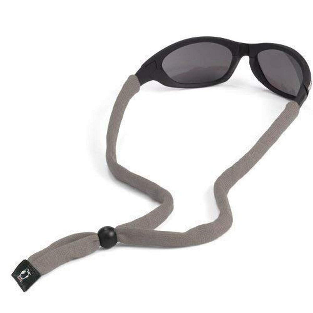 Chums Original Cotton Retainer - Unisex Eyewear Keeper for Sunglasses & Glasses - Adjustable Fit, Washable & Made in USA (Standard-End, Gray),12115103
