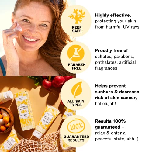 LilyAna Naturals SPF 30 Mineral Face Moisturizer - Zinc Oxide Sunscreen for Sensitive Skin, 3.0oz