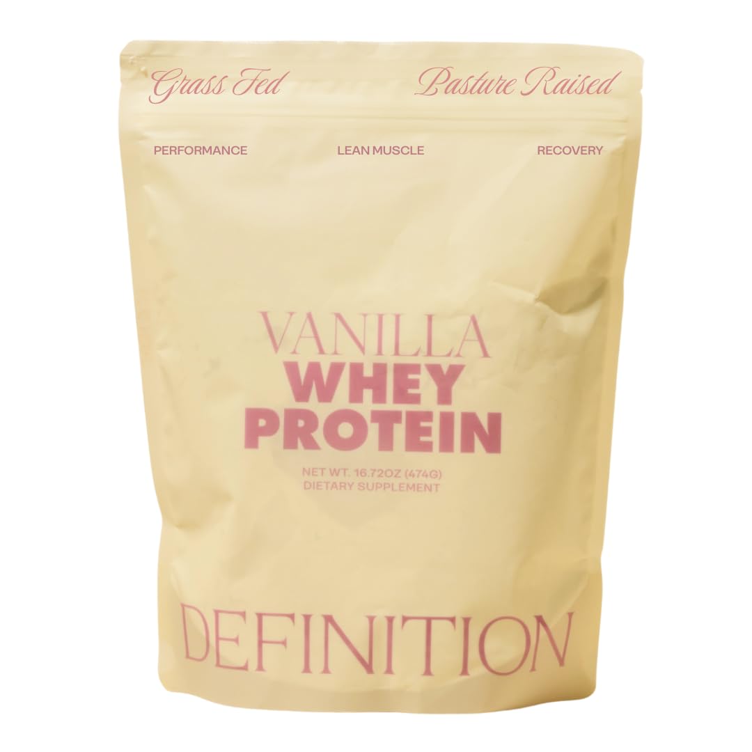 Whey Protein Isolate for Women, 20g Protein, 0g Sugar, 90 Calories, Stevia-Free, Grass-Fed & Pasture Raised, Vanilla 1 lb