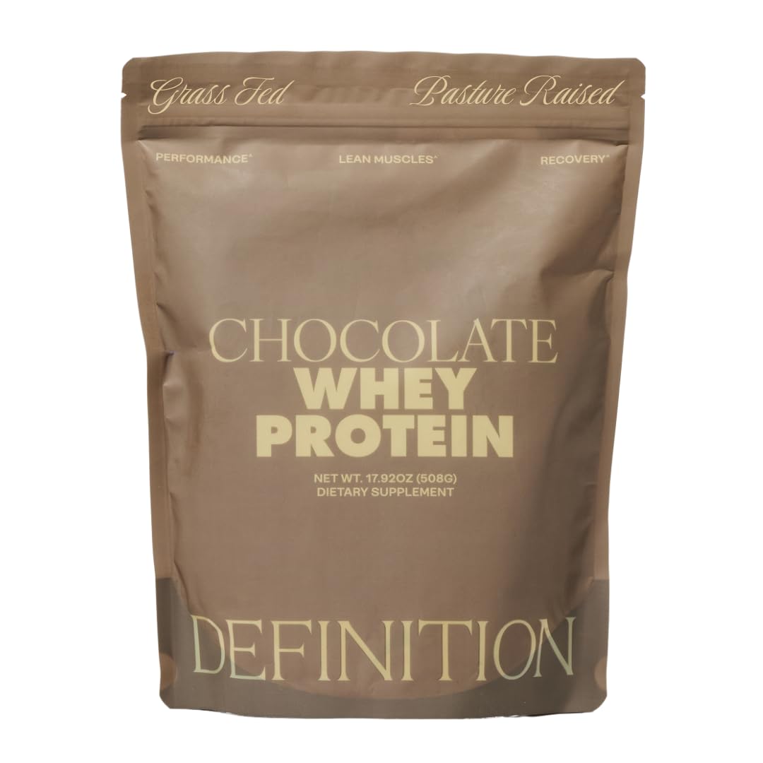 Barre Definition Whey Protein Isolate for Women, 20g Protein, 0g Sugar, 90 Calories, Stevia-Free, Grass-Fed & Pasture Raised, Chocolate 1 lb