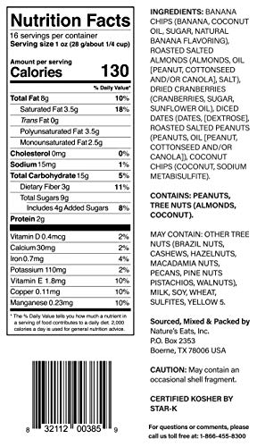Nature's Eats Nuts for Digestion Daily Banana trail mix, 16 Ounce