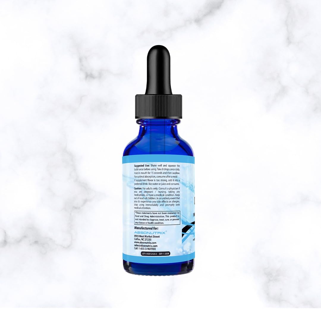 Absonutrix DandeLeaf, 390 mg, 4 FL OZ Liquid, 302 Servings, Made in USA, Potent Plant-Based Ingredients, Artichoke Leaf, Dandelion Root Extract, Gluten-Free, Non-GMO, GMP Certified