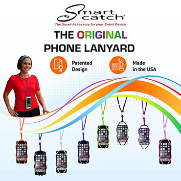 Smart Catch (The Original) Cell Phone Lanyard, 32” Cell Phone Holder for Walking, Sports, and Everyday Use, Compatible with Most Smartphones, Made in The USA